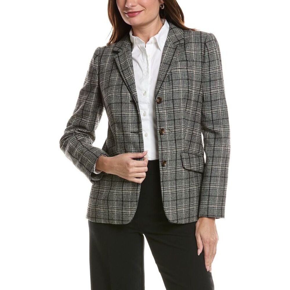 Brooks Brothers Womens  Wool-Blend Jacket, Black